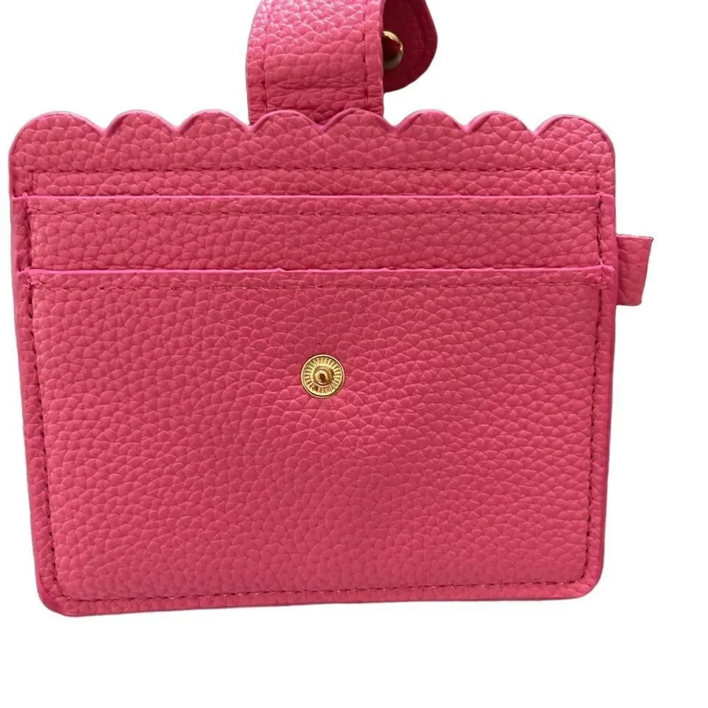 Beaded Bracelet Keychain Card Holder Wallet Pink NEW IN BAG